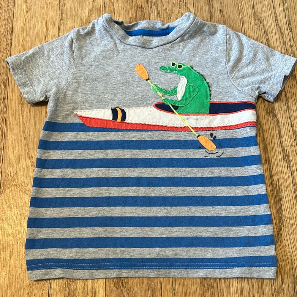 Appliqué Mini Boden Kayak Shirt 4-5Y